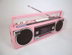 Pink Portable BoomBox AM FM Radio Cassette Player Model RX-FM15 ...