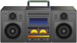 Boombox - portable music player Clipart - Design Droide