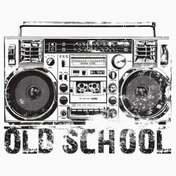 Old School Boombox Art | Unisex T-Shirt | School, Hip hop and Hiphop