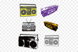 Boombox Radio Adobe Illustrator Sound - Hand-painted radio png ...