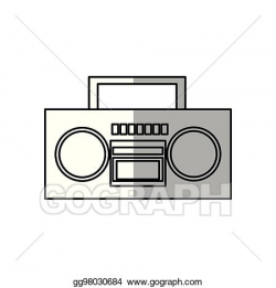 Vector Clipart - Boombox stereo icon. Vector Illustration ...