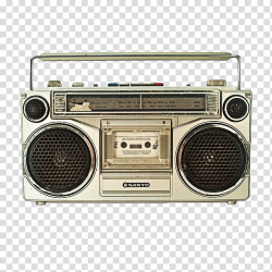 Silver Sanyo boombox, Boombox Compact Cassette VCR/DVD combo ...