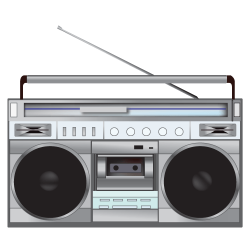 Radio 80s Illustration transparent PNG - StickPNG