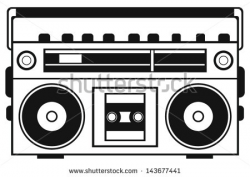 80s boombox clipart collection