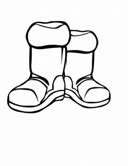 Winter Boots Clipart Black And White - Letters