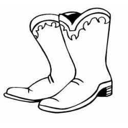 Cowboy boots clipart black and white free 7 - Clipartix