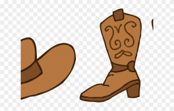 Cowgirl Clipart Brown Cowboy Boot - Cowboy Boots Clipart ...