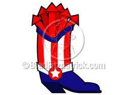 Patriotic Cowboy Boot Clip Art | 4th of July Cowboy Boot Clipart ...