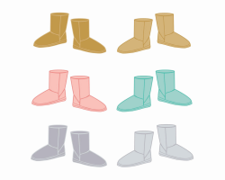 60% OFF SALE Clipart Shoe Clip art Winter Boots Clothes