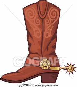 Cowboy Boot Clip Art - Royalty Free - GoGraph