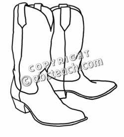 Free Cowboy boot outline | Clip Art: Western Theme: Cowboy ...
