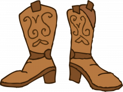 Brown Cowboy Boots Clipart - Free Clip Art