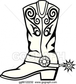 Vector Art - Cowboy boot. Clipart Drawing gg66122232 - GoGraph