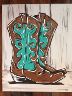 Cowboy Boot Clip Art, Hand Drawn Cowboy Boots, Cowgirl Boots Clipart ...