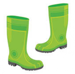 Green Rain Boot Clipart - Clip Art Library