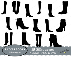 Boots SVG Ladies Boot Boot Clip Art Dress Boot Ladies Boot