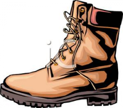 Realistic Hiking Boot - Royalty Free Clipart Picture