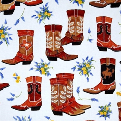 Cotton Fabric - Childrens Fabric - Greetings From Texas Large ...