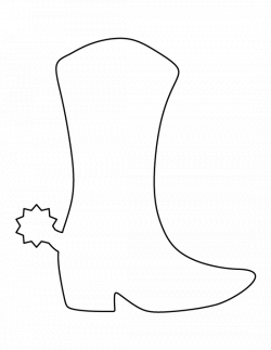 Cowboy boot pattern. Use the printable outline for crafts, creating ...