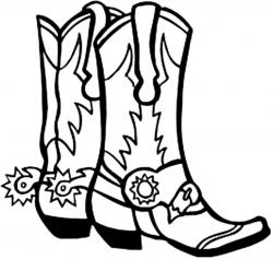 Cowboy boots clipart black and white free - Clipartix