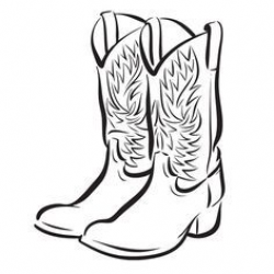 Free Cowboy boot outline | cowboy boots clipart | Cowboy Embroidery ...
