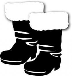28+ Collection of Santa Boots Clipart Black And White | High quality ...