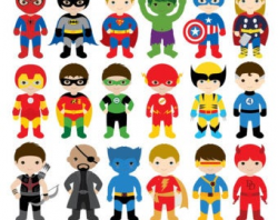 Superheroes clipart | Etsy