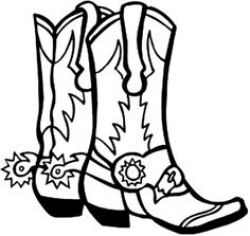 Cowboy Boot Silhouette Clip Art | Cowboy boot vector | Rhinestone ...