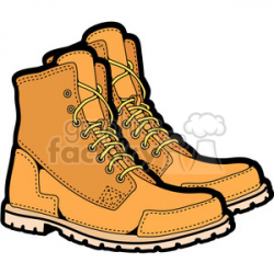 mens work boots in color clipart. Royalty-free clipart # 387424