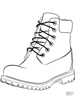 Work Boot coloring page | Free Printable Coloring Pages
