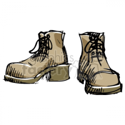 Brown work boots clipart. Royalty-free clipart # 137007
