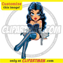 Gothic clipart Woman With Leather Boots clipart cartoon - Clipartman ...