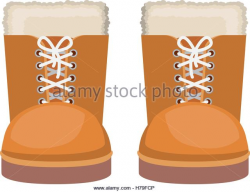 snow boots clipart yellow boots shoes icon over white background ...