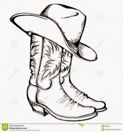 Cowboy Boots And Cowboy Hat Drawing Hd Shoe Clip Art | Homemade ...