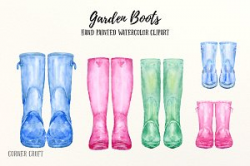 Garden Boots Clipart ~ Illustrations ~ Creative Market