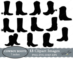 Cowboy Boot SVG Boot Clipart Cowgirl Boots Pointed Toe
