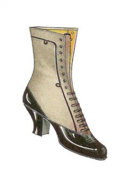 Antique Images: Free Shoe Clip Art: Vintage 1915 Women's Lace Up ...