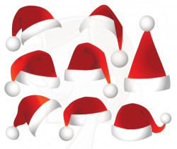 Items Similar To Santa Claus Hat Clip Art Christmas Santa Hat ...