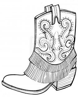 Cowboy Boots And Hat Drawing at GetDrawings.com | Free for personal ...
