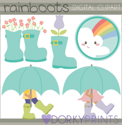 Rain Boots Clipart -Personal and Limited Commercial Use- spring ...