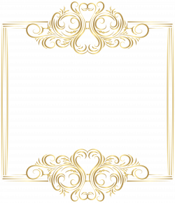 Gold Border Frame PNG Clip Art | Gallery Yopriceville - High ...