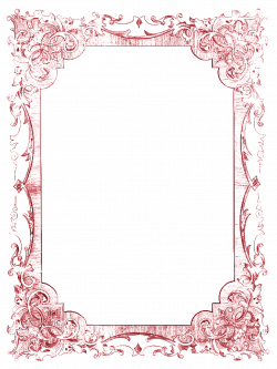 Picture frame Romance Clip art - Elegant red frame border 1126*1500 ...