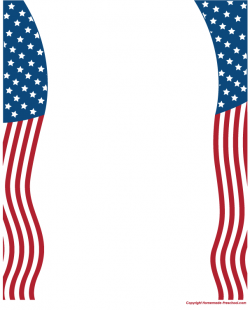 American Flag Border Clipart