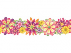 Horizontal Flower Border Clip Art - Kind Of Letters