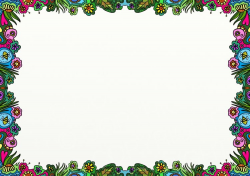 Nature Doodle Page Border Decoration – Prawny Clipart Cartoons ...