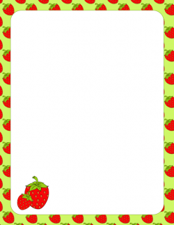 Strawberry border clip art with a green background. Free downloads ...