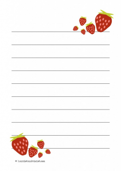 Strawberry Border Paper Multicoloured Plain, Lined and Half Line d ...