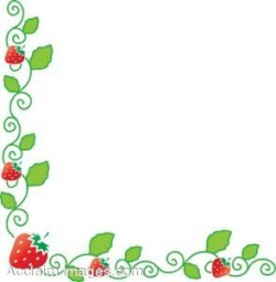 Strawberry Border | Doodle Art | Flower border clipart ...