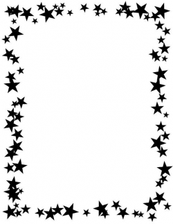 Star border clipart black and white - ClipartFest | Crafts ...