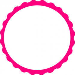 Pink Scallop Circle Frame clip art - vector clip art online, royalty ...